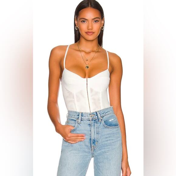 Free People Tops - Free People - Intimately FP Night Rhythm Corset Bodysuit in Ivory Size XS